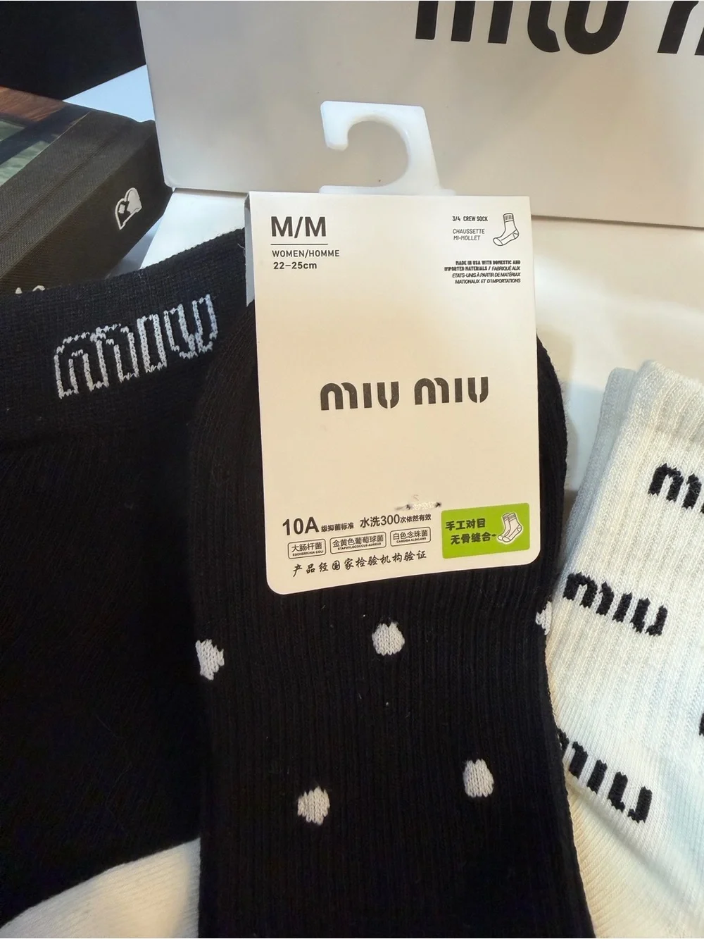 MIU MIU  Casual Crew Socks Pack of 3